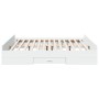 White engineered wood bed frame with drawers 200x200 cm by vidaXL, Beds and slatted bases - Ref: Foro24-3280265, Price: 168,2...