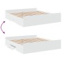 Weißer Holzwerkstoffbettrahmen mit Schubladen 200x200 cm von vidaXL, Betten und Lattenroste - Ref: Foro24-3280265, Preis: 168...