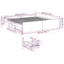 White engineered wood bed frame with drawers 200x200 cm by vidaXL, Beds and slatted bases - Ref: Foro24-3280265, Price: 166,6...