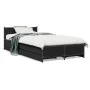 Black engineered wood bed with drawers 75x190 cm by vidaXL, Beds and slatted bases - Ref: Foro24-3279972, Price: 148,24 €, Di...