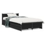 Schwarzes Holzwerkstoffbett mit Schubladen 75x190 cm von vidaXL, Betten und Lattenroste - Ref: Foro24-3279972, Preis: 150,03 ...