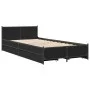Black engineered wood bed with drawers 75x190 cm by vidaXL, Beds and slatted bases - Ref: Foro24-3279972, Price: 148,24 €, Di...