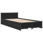 Schwarzes Holzwerkstoffbett mit Schubladen 75x190 cm von vidaXL, Betten und Lattenroste - Ref: Foro24-3279972, Preis: 150,03 ...