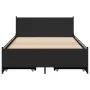 Black engineered wood bed with drawers 75x190 cm by vidaXL, Beds and slatted bases - Ref: Foro24-3279972, Price: 148,24 €, Di...