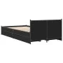 Black engineered wood bed with drawers 75x190 cm by vidaXL, Beds and slatted bases - Ref: Foro24-3279972, Price: 148,24 €, Di...