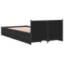 Schwarzes Holzwerkstoffbett mit Schubladen 75x190 cm von vidaXL, Betten und Lattenroste - Ref: Foro24-3279972, Preis: 150,03 ...
