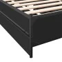 Black engineered wood bed with drawers 75x190 cm by vidaXL, Beds and slatted bases - Ref: Foro24-3279972, Price: 148,24 €, Di...