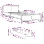 Black engineered wood bed with drawers 75x190 cm by vidaXL, Beds and slatted bases - Ref: Foro24-3279972, Price: 148,24 €, Di...