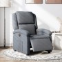 Sillón reclinable eléctrico de terciopelo gris oscuro