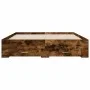 Smoked oak engineered wood bed with drawers 140x200 cm by vidaXL, Beds and slatted bases - Ref: Foro24-3280388, Price: 193,36...