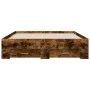 Smoked oak engineered wood bed with drawers 120x200 cm by vidaXL, Beds and slatted bases - Ref: Foro24-3280395, Price: 156,19...