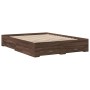 Cama con cajones madera ingeniería marrón roble 160x200 cm de vidaXL, Camas y somieres - Ref: Foro24-3280376, Precio: 175,90 ...