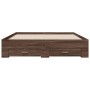 Cama con cajones madera ingeniería marrón roble 160x200 cm de vidaXL, Camas y somieres - Ref: Foro24-3280376, Precio: 175,90 ...