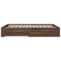 Cama con cajones madera ingeniería marrón roble 160x200 cm de vidaXL, Camas y somieres - Ref: Foro24-3280376, Precio: 175,90 ...