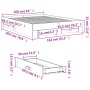 Cama con cajones madera ingeniería marrón roble 160x200 cm de vidaXL, Camas y somieres - Ref: Foro24-3280376, Precio: 175,90 ...