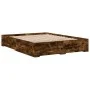 Cama con cajones madera de ingeniería roble ahumado 160x200 cm de vidaXL, Camas y somieres - Ref: Foro24-3280374, Precio: 168...