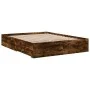 Cama con cajones madera de ingeniería roble ahumado 160x200 cm de vidaXL, Camas y somieres - Ref: Foro24-3280374, Precio: 168...
