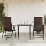 Sillas de jardín plegables 2 unidades ratán sintético marrón de vidaXL, Sillas de jardín - Ref: Foro24-4007138, Precio: 148,9...
