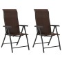 Klappbare Gartenstühle 2 Einheiten braunes synthetisches Rattan von vidaXL, Gartenstühle - Ref: Foro24-4007138, Preis: 151,29...
