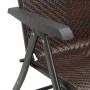 Folding garden chairs 2 units brown synthetic rattan by vidaXL, Garden chairs - Ref: Foro24-4007138, Price: 151,29 €, Discoun...