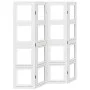 Biombo separador de 4 paneles madera maciza Paulownia blanco de vidaXL, Divisores de ambientes - Ref: Foro24-358689, Precio: ...