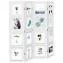 Biombo separador de 4 paneles madera maciza Paulownia blanco de vidaXL, Divisores de ambientes - Ref: Foro24-358689, Precio: ...