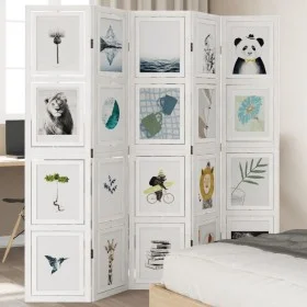 White Paulownia solid wood 5-panel dividing screen by vidaXL, Room dividers - Ref: Foro24-358694, Price: 171,41 €, Discount: %