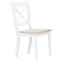 Sillas comedor 4 uds madera maciza caucho blanco y madera claro by vidaXL, dining chairs - Ref: Foro24-247359, Price: 283,85 ...