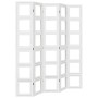 Biombo separador de 5 paneles madera maciza Paulownia blanco by vidaXL, Room dividers - Ref: Foro24-358696, Price: 192,89 €, ...