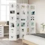 Biombo separador de 5 paneles madera maciza Paulownia blanco von vidaXL, Raumteiler - Ref: Foro24-358696, Preis: 189,24 €, Ra...