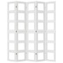 Biombo separador de 5 paneles madera maciza Paulownia blanco by vidaXL, Room dividers - Ref: Foro24-358696, Price: 192,89 €, ...