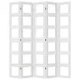 Biombo separador de 5 paneles madera maciza Paulownia blanco von vidaXL, Raumteiler - Ref: Foro24-358696, Preis: 189,24 €, Ra...