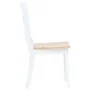 Sillas comedor 4 uds madera maciza caucho blanco y madera claro by vidaXL, dining chairs - Ref: Foro24-247359, Price: 283,85 ...