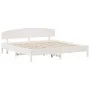 Estructura de cama con cabecero madera de pino blanco 200x200cm de vidaXL, Camas y somieres - Ref: Foro24-3207194, Precio: 22...