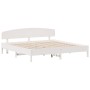 White pine wood bed frame with headboard 200x200cm by vidaXL, Beds and slatted bases - Ref: Foro24-3207194, Price: 227,00 €, ...