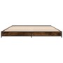 Estructura cama madera ingeniería metal roble ahumado 120x200cm de vidaXL, Camas y somieres - Ref: Foro24-845153, Precio: 87,...