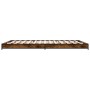 Estructura cama madera ingeniería metal roble ahumado 120x200cm de vidaXL, Camas y somieres - Ref: Foro24-845153, Precio: 87,...