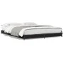 Estructura de cama madera de ingeniería y metal negro 120x190cm de vidaXL, Camas y somieres - Ref: Foro24-845166, Precio: 86,...