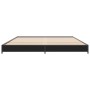 Engineered wood and black metal bed frame 120x190cm by vidaXL, Beds and slatted bases - Ref: Foro24-845166, Price: 87,30 €, D...