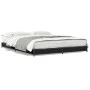 Estructura de cama madera de ingeniería y metal negro 120x200cm de vidaXL, Camas y somieres - Ref: Foro24-845151, Precio: 88,...