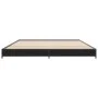 Engineered wood and black metal bed frame 120x200cm by vidaXL, Beds and slatted bases - Ref: Foro24-845151, Price: 88,91 €, D...