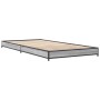 Sonoma-graues Metall-Holzwerkstoff-Bettgestell 90 x 200 cm von vidaXL, Betten und Lattenroste - Ref: Foro24-845179, Preis: 71...