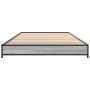 Sonoma-graues Metall-Holzwerkstoff-Bettgestell 90 x 200 cm von vidaXL, Betten und Lattenroste - Ref: Foro24-845179, Preis: 71...