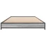Sonoma gray metal engineered wood bed frame 90x200 cm by vidaXL, Beds and slatted bases - Ref: Foro24-845179, Price: 70,48 €,...