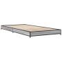Sonoma-graues Metall-Holzwerkstoff-Bettgestell 90 x 200 cm von vidaXL, Betten und Lattenroste - Ref: Foro24-845179, Preis: 71...
