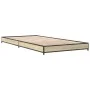 Sonoma oak metal engineered wood bed frame 100x200 cm by vidaXL, Beds and slatted bases - Ref: Foro24-845172, Price: 56,68 €,...