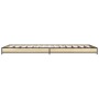 Estructura cama madera ingeniería metal roble Sonoma 100x200 cm de vidaXL, Camas y somieres - Ref: Foro24-845172, Precio: 59,...