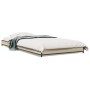 Estructura cama madera ingeniería metal roble Sonoma 75x190 cm de vidaXL, Camas y somieres - Ref: Foro24-845187, Precio: 54,26 €