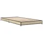 Estructura cama madera ingeniería metal roble Sonoma 75x190 cm de vidaXL, Camas y somieres - Ref: Foro24-845187, Precio: 53,7...