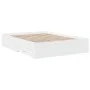 White engineered wood bed with drawers 135x190 cm by vidaXL, Beds and slatted bases - Ref: Foro24-3280405, Price: 173,65 €, D...